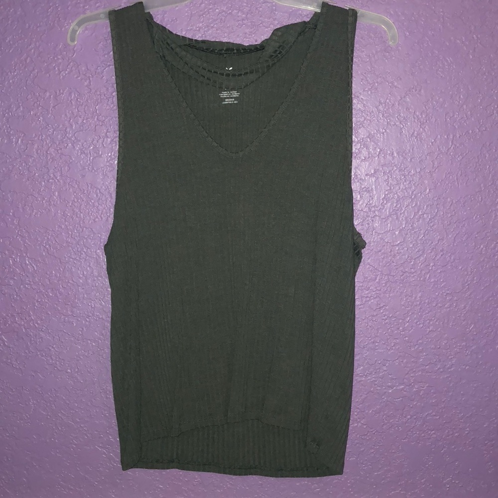 America. Eagle tank top with colar